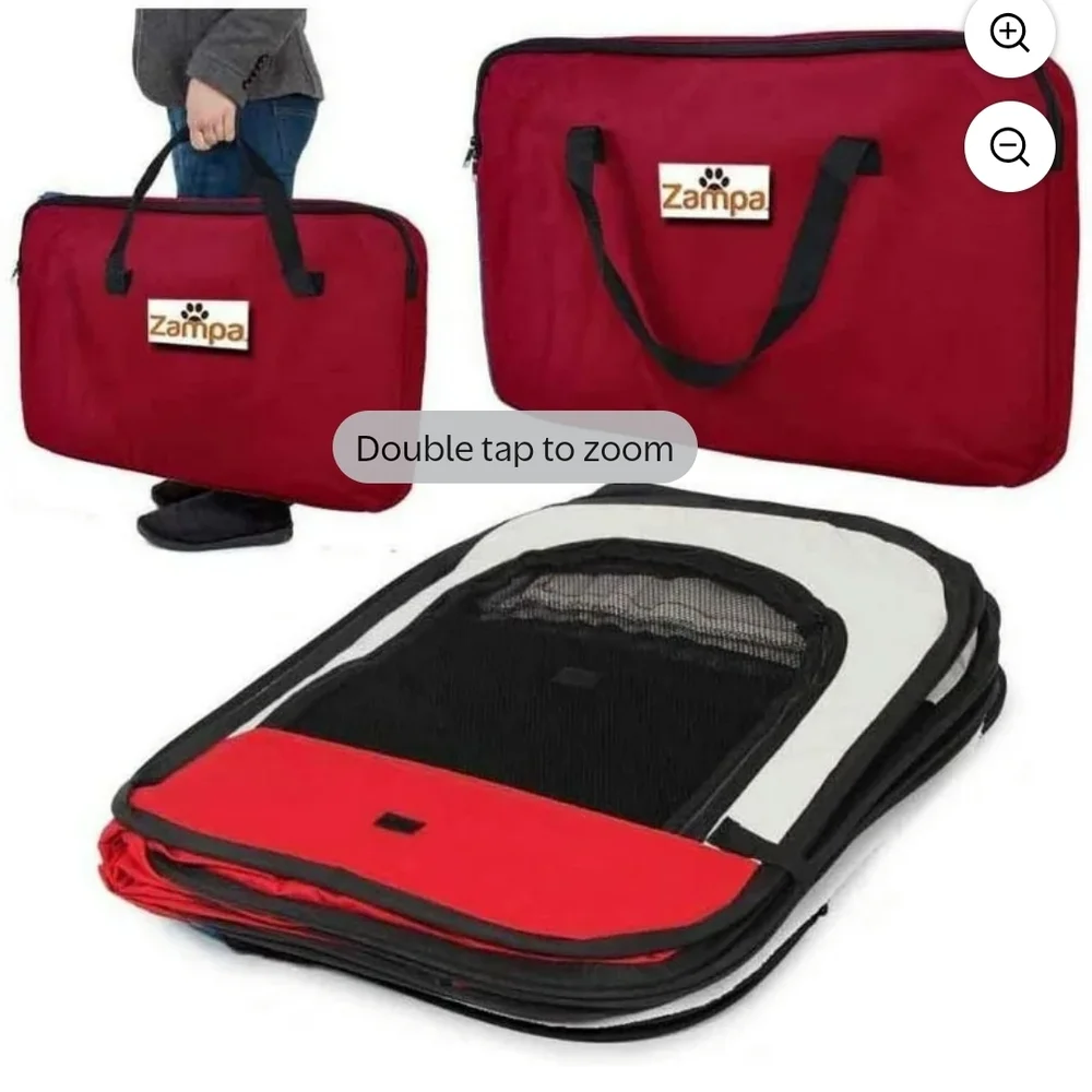 Zampa Portable Foldable Pet Playpen.  Portability: Features a foldab